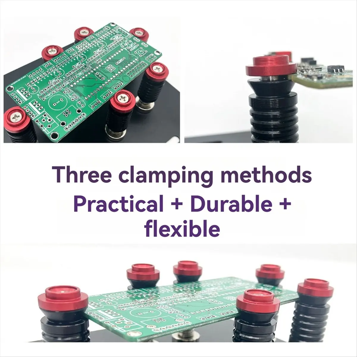 

Universal PCB Board Holder Fixture Soldering Platform with Magnetic Pins Groove Fixed Clamp for Circuit Board Soldering