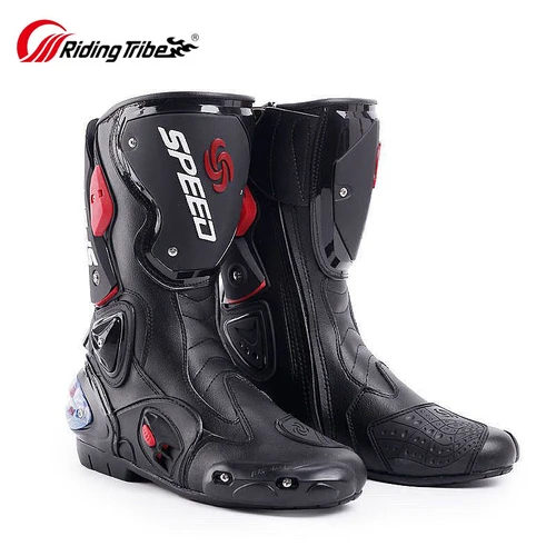 Botas de Moto Riding Tribe para hombre, zapatos de Moto todoterreno para carreras de Motocross, Botas de montar para Moto