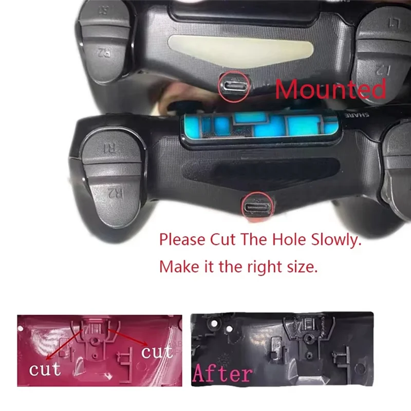 -A96Z Placa de carregamento para PS4 para PS4 Slim PRO Controlador Porta de carregamento Soquete Circuito Placa LED