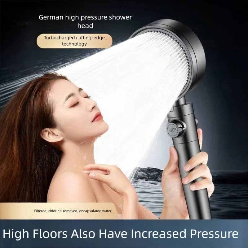 High Pressure Rainfall Shower Head with Adjustable Spray Modes for Bathroom Renovation Upgrade Water Saving Eco Friendly