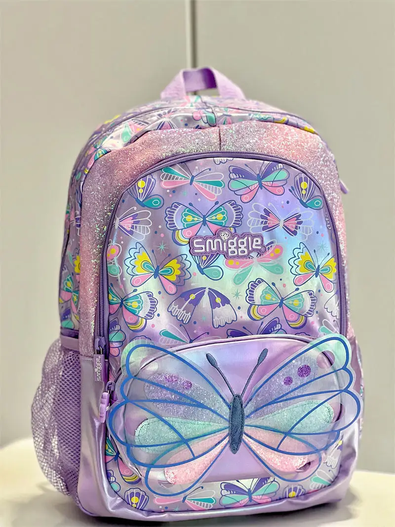 Australia Smiggle Primary School Student Large Capacity Ultra Light Weight Reducing Butterfly Style Stationery Backpack Gift