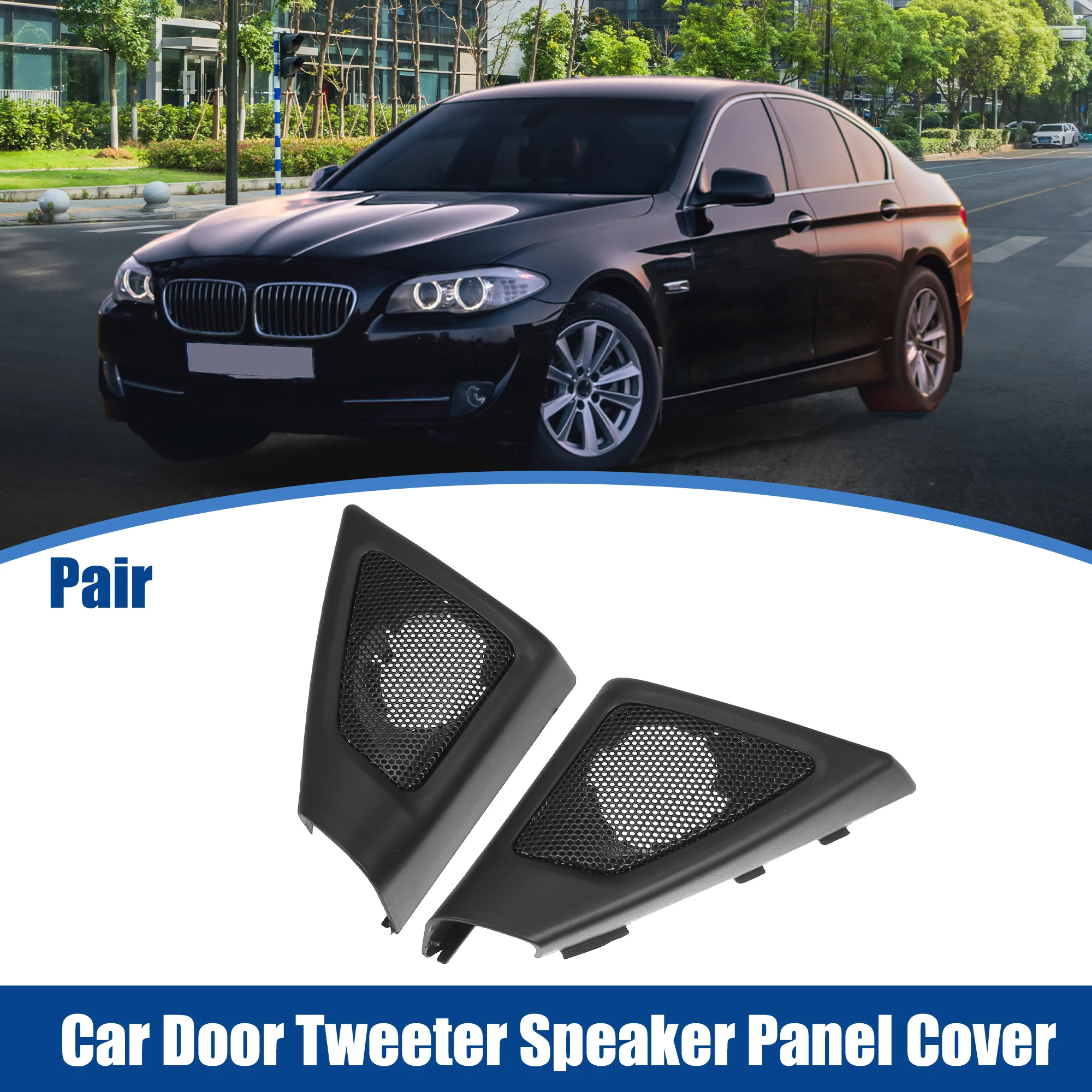 X Autohaux Auto Door Tweeter Speaker Cover Protector Enclosure Grille Frame Guard for BMW F10 F11 5 Series Car Audio Accessories