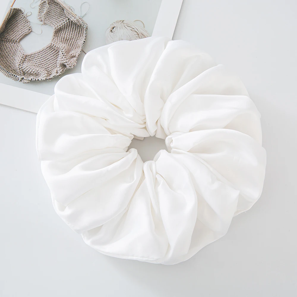 Große Satin-Scrunchies: Übergroße Jumbo-Haargummis für Muslimas, Volumen-Gebende Haarbänder mit Sorgfältiger Verarbeitung – Detail 11