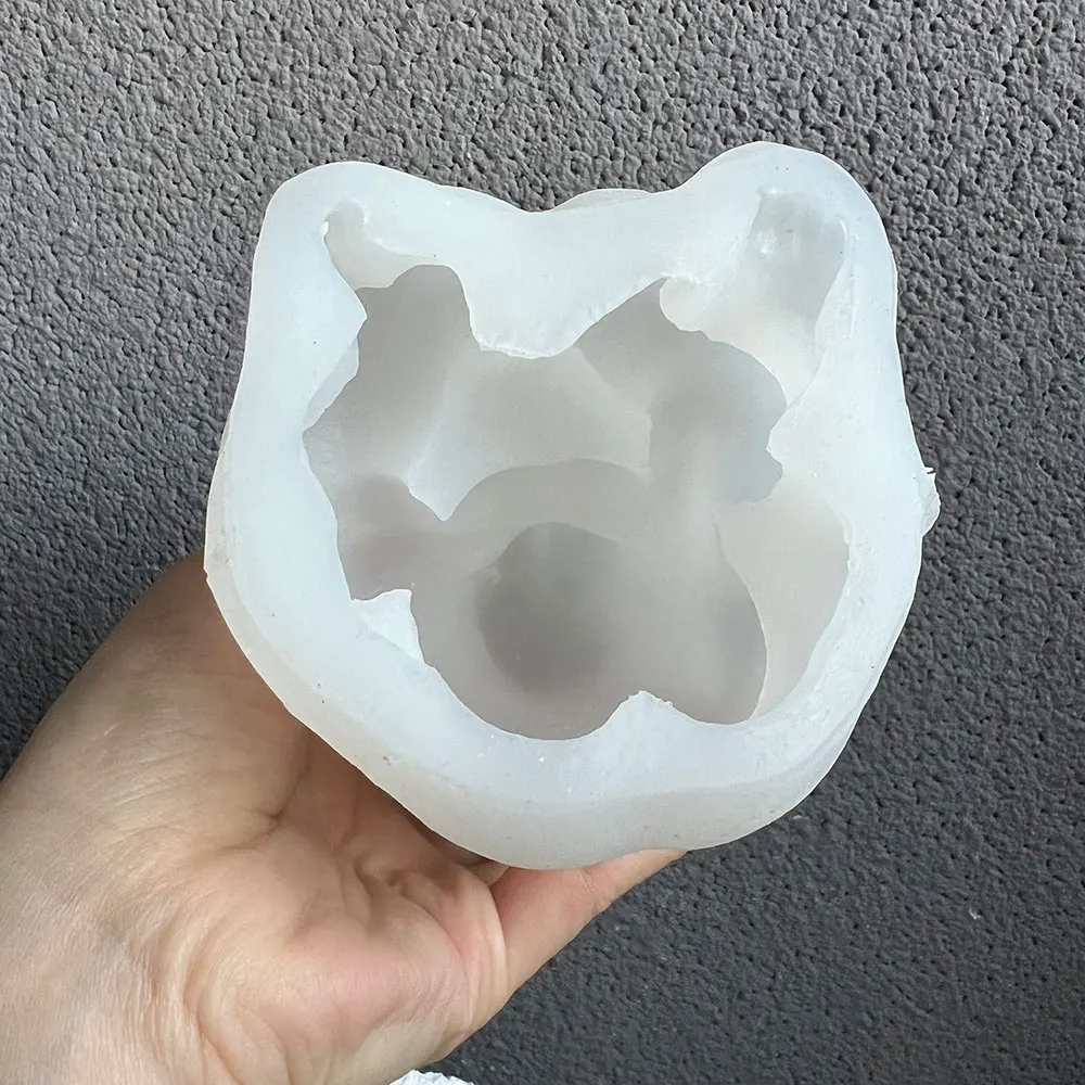3D Orangutan Silicone Mold Animal Desktop Decoration Gypsum DIY Cement Tea Pet Home Decoration Candle Clay Mould