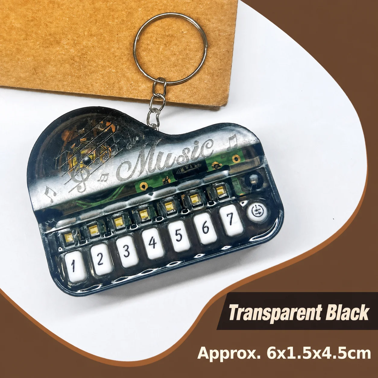 Electronic Piano Keychain Colorful Mini Pocket Piano  Portable Musical Keychain Miniature Playable Music Keychain For Bag