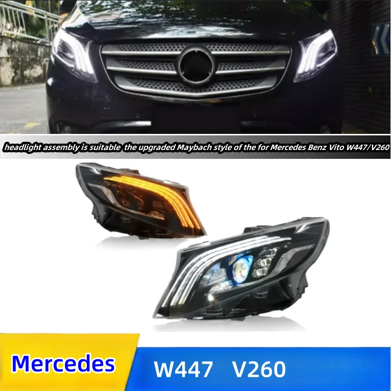 headlight assembly is suitable  the upgraded Maybach style of the for Mercedes Benz Vito W447/V260