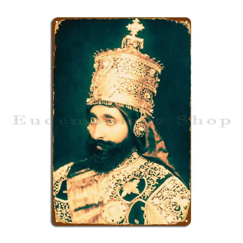 Haile Selassie Metal Sign Wall Cave Iron Painting Poster Cinema Tin Sign Poster