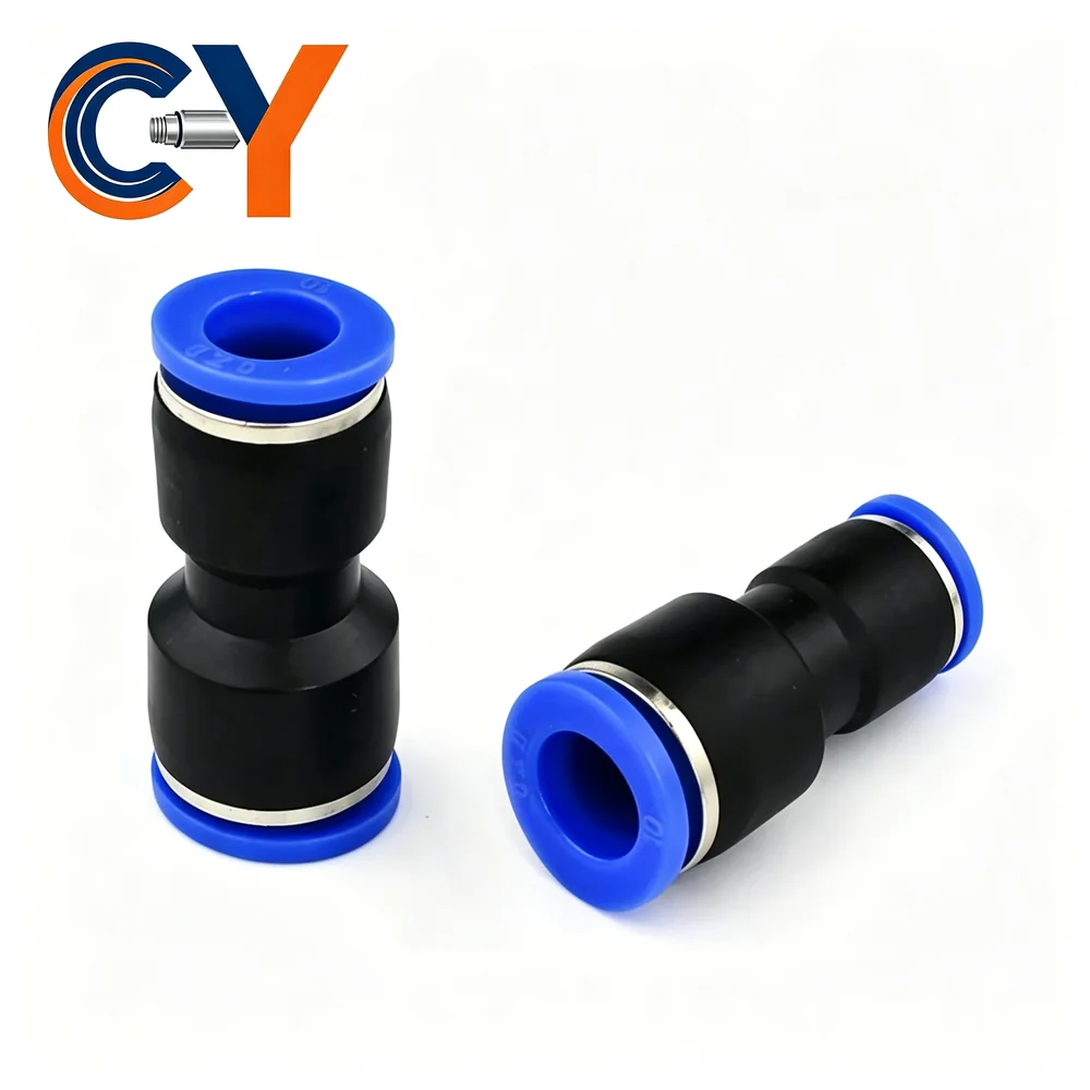 5/10/20Pcs PG Pneumatic  Fitting Plastic Connector Reducing Joint  Air Water Hose Tube Push In Straight Gas Quick Connection