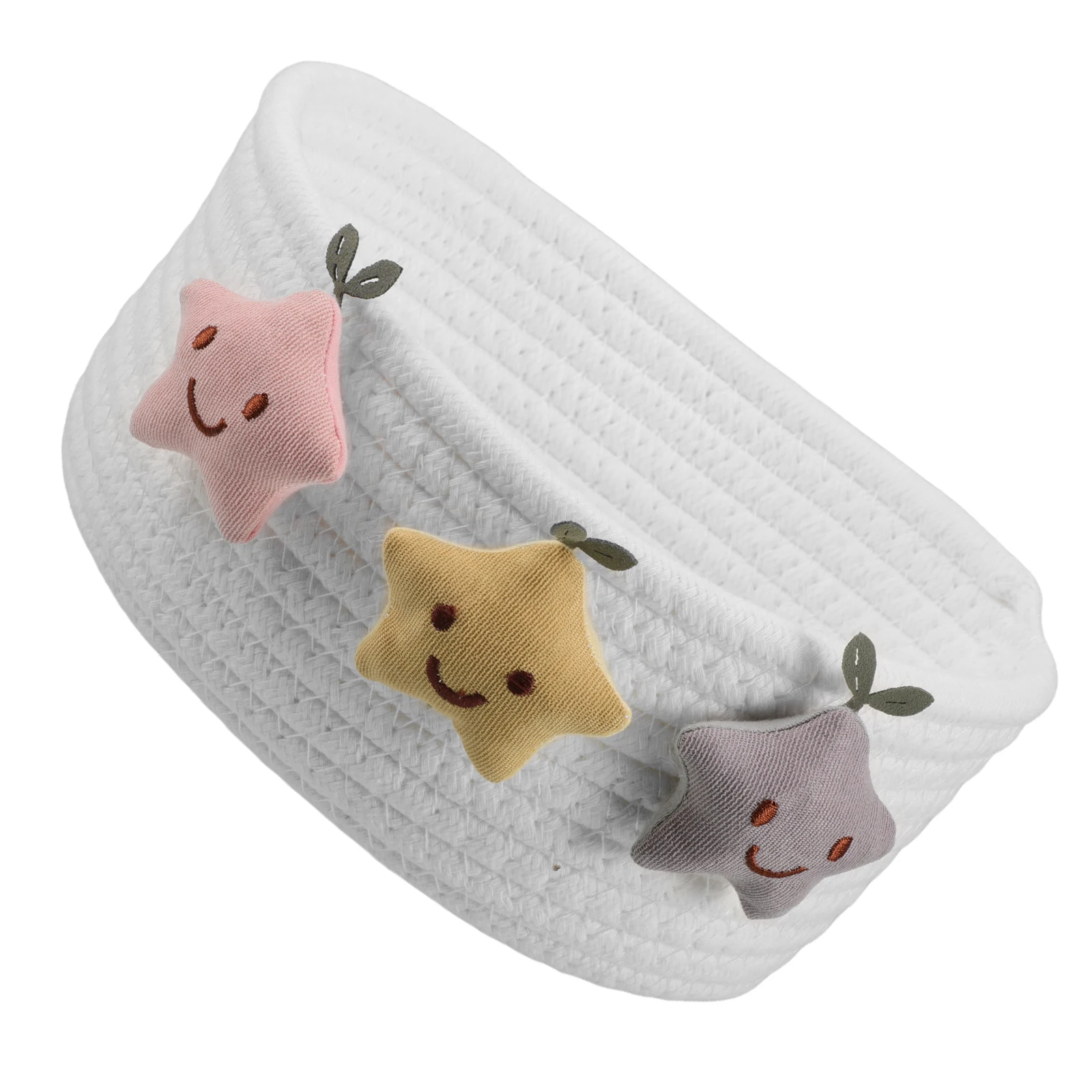 

Star Woven Storage Basket Cotton Rope Baskets for Desktop Girl Heart Snack ganizer Multifunctional Jewelry Display Tools Durable