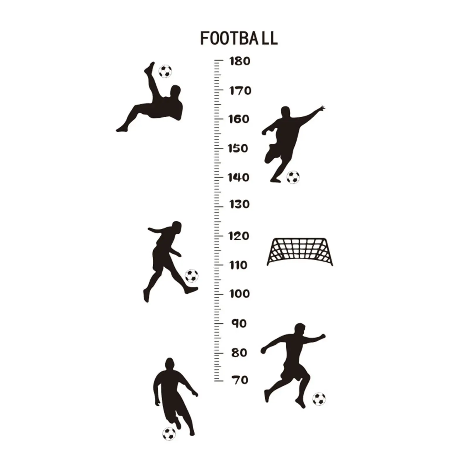 Kids Growth Height Chart Wallpapers Football Sports Themed Cartoon Wall Ruler for Kids Room Home Playroom Living Room Classroom