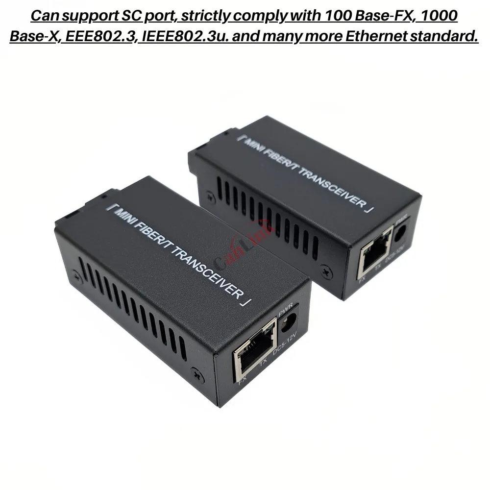 1/5 Pairs Gigabit Mini Media Converter 1000M SC Connector Module 20km Fiber Optic Transceiver Ethernet