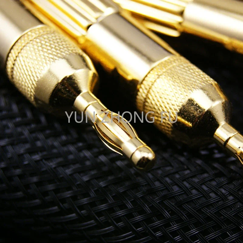 HIFI Speaker Choseal LA-5101 6N OCC Audiophile  Cable 24K Gold-plated Banana Plug Top Level Speaker Cable Top Class Cable 2.5m