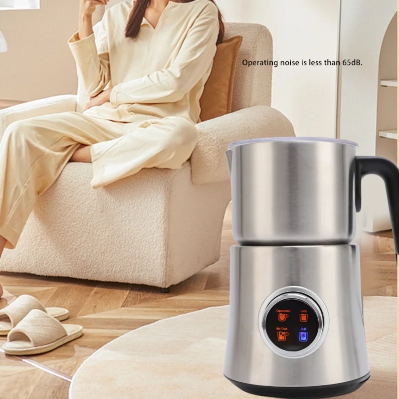 4 In 1 Milk Frother 900ML Detachable Electric Auto Hot Cold Foam Maker Stainless Steel Milk Steamer Hot Chocolate Whisker