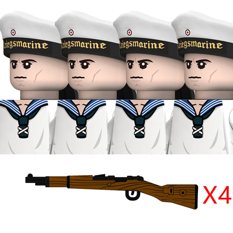 WW2 Military Navy Serie Soldat Figuren Bausteine Sowjetunion Krieger Infanterie Offizier Gedruckt Helm Ziegel Spielzeug Geschenke