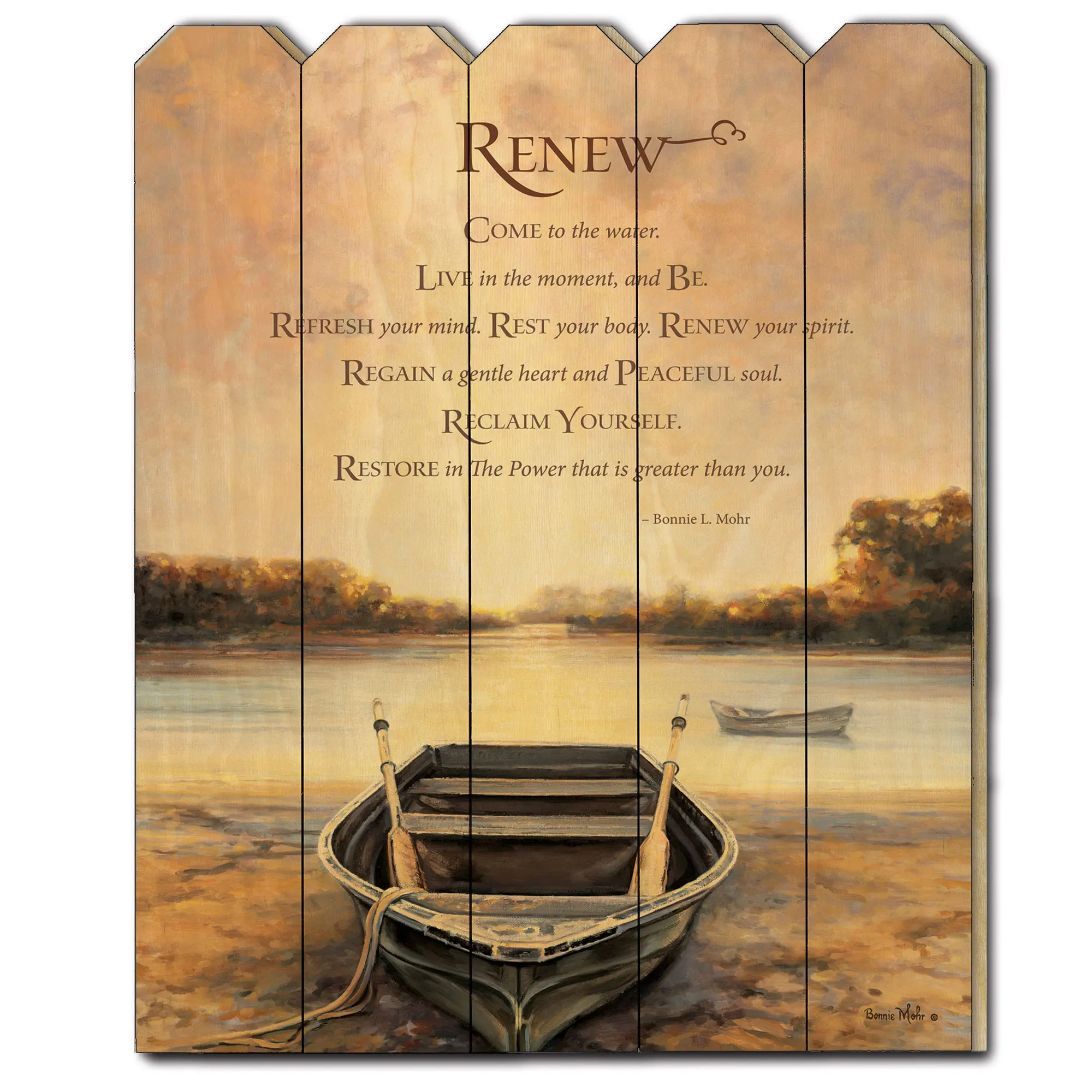 

"Renew" by Bonnie Mohr, Printed Wall Art on a Wood Picket Fence