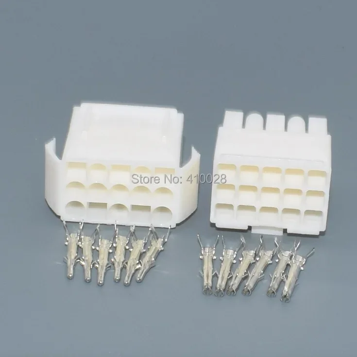 worldgolden 15pin Small Type connector Set Kits mini Type set EL 4.5MM male Female socket plug with 15P 15 Way/pin