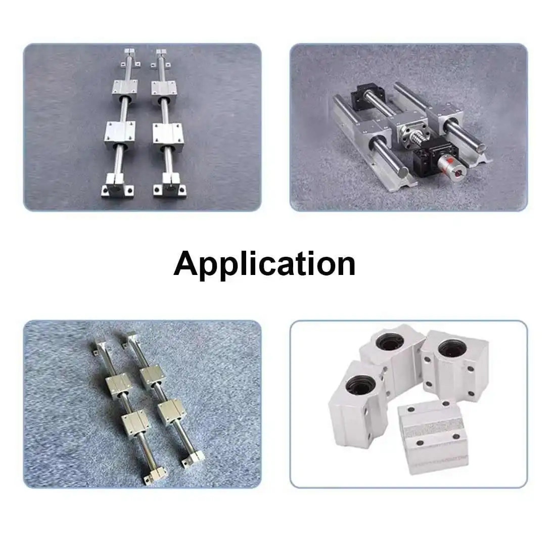 4Pcs Linear Rail Shaft Support for SK6 SK8 SK10 SK12 SK16 Motion Clamping Rod Guide Support Shaft Bracket Linear Motion Systems