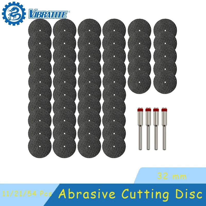 11/21/54 Stuks Metalen Doorslijpschijf 32 Mm Voor Dremel Grinder Rotary Tool Cirkelzaagblad Met 3 Mm Opspandoorns Hars Schurende Schijf