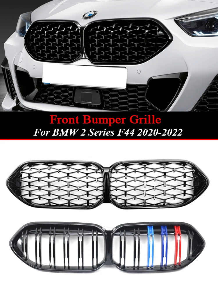 

Front Bumper Kidney M Color Grill Carbon Fiber Shooting Star Black Grille Cover for BMW 2 Series F44 2020-2022 Accessories