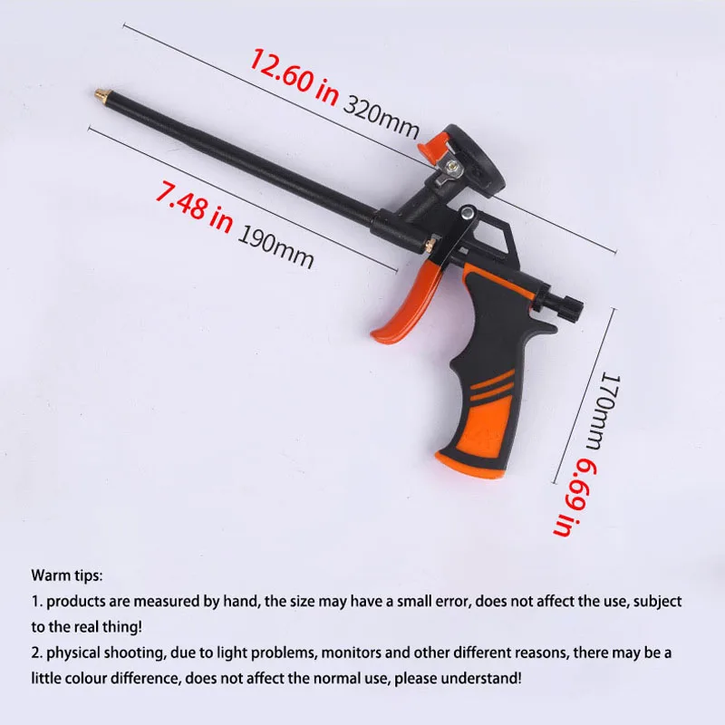 Spray Foam Gun No-Clean Hand Foam Caulking Gun PU Expanding Foaming With PTFE Applicator for Caulking Filling Sealing Insulation images - 6