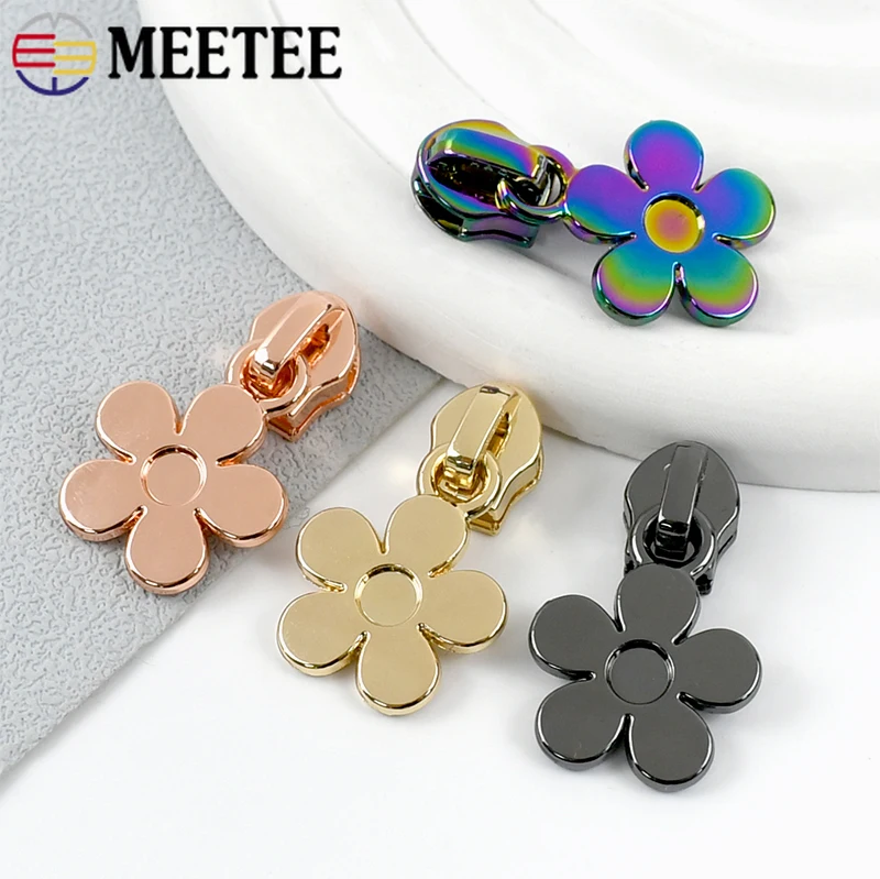 

5/10Pcs Meetee 5# Nylon Zipper Puller Slider for Bag Clothes Tape Pocket Zips Head Repair Kit Sewing Garment Closure Accessories