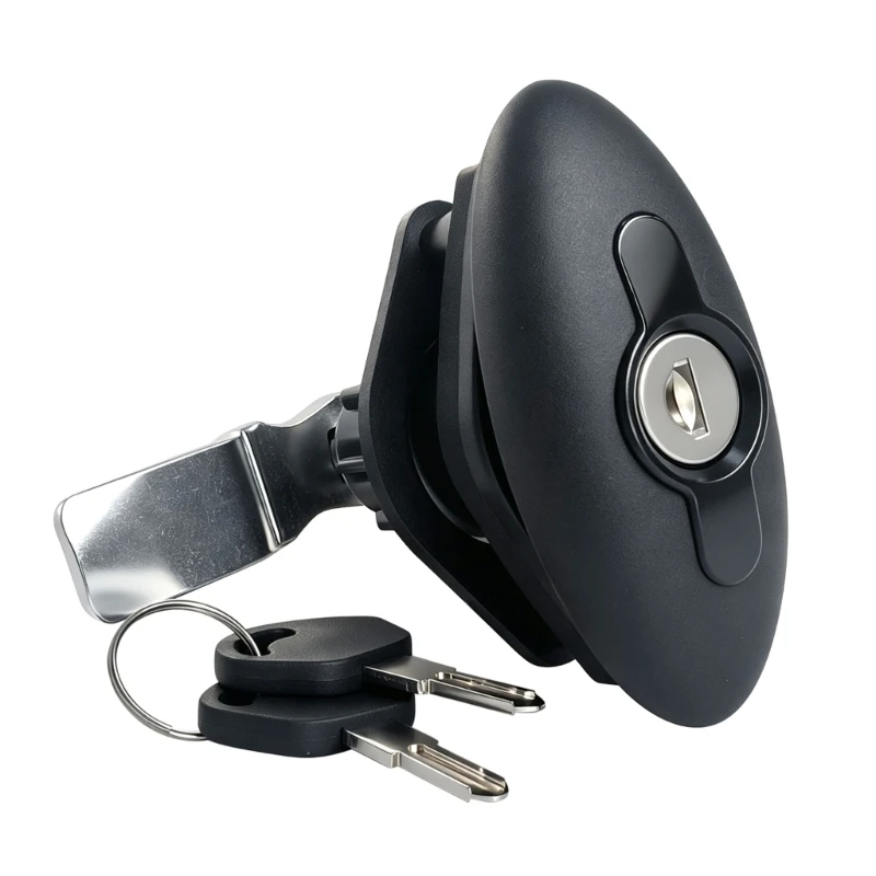 Metal Compartment Door Lock with Compression Closure and 2 Removable Keys for Boat Storage Compartments, Cabin Cabinets and
