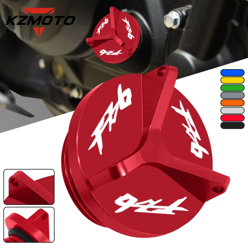 

For Yamaha FZ6 FAZER fz6 2004 2006 2007 2008 2009 2010 2011 2012 Motorcycle CNC Aluminum Engine Oil Filter Cup Plug Cover Screws