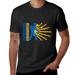 Camino de Santiago. Way of St. James. Hiking logo. T-Shirt funnys customs design your own plain white t shirts men