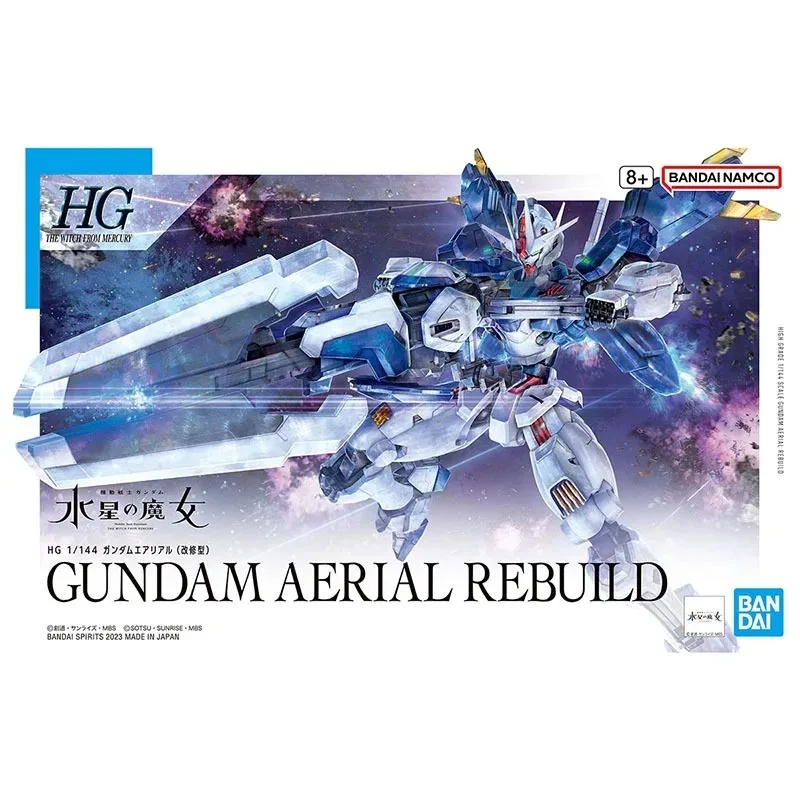 Bandai Genuine GUNDAM AERIAL REBUILD HG The Witch From Mercury Anime Action Figure Robot Collectible Assembly Model Toy Gift Kid