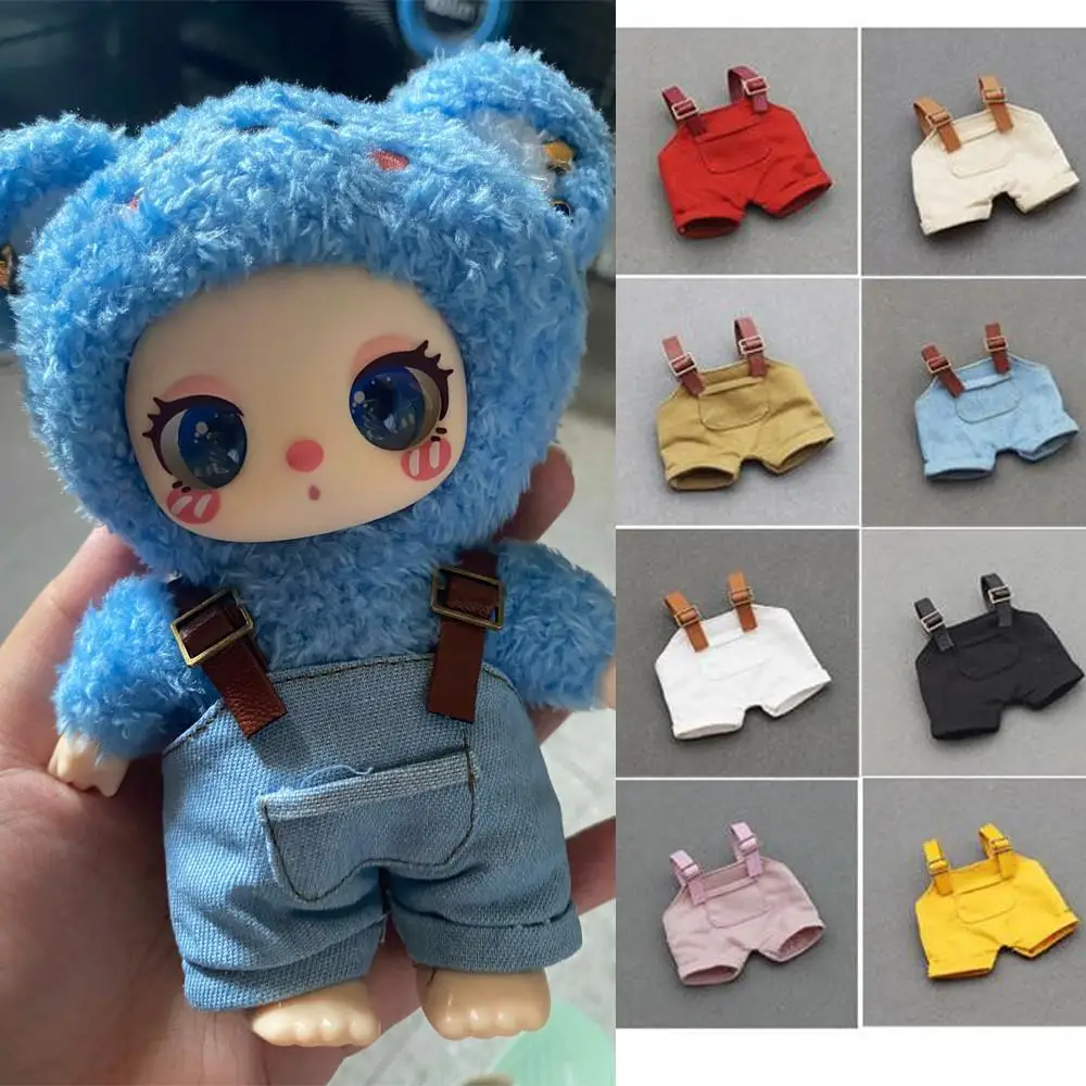 16cm Mini Plush Doll'S Clothes Outfit Accessories For Liila LUCKY CAT Idol Macaron overalls Clothing Gift