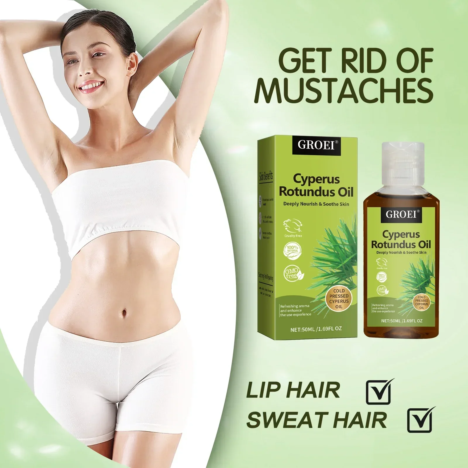 Hair Regrowth Inhibiting Gel - Natural Oil-Based, Painless Application for Legs, Arms & Underarms to Extend Hair-Free Periods.