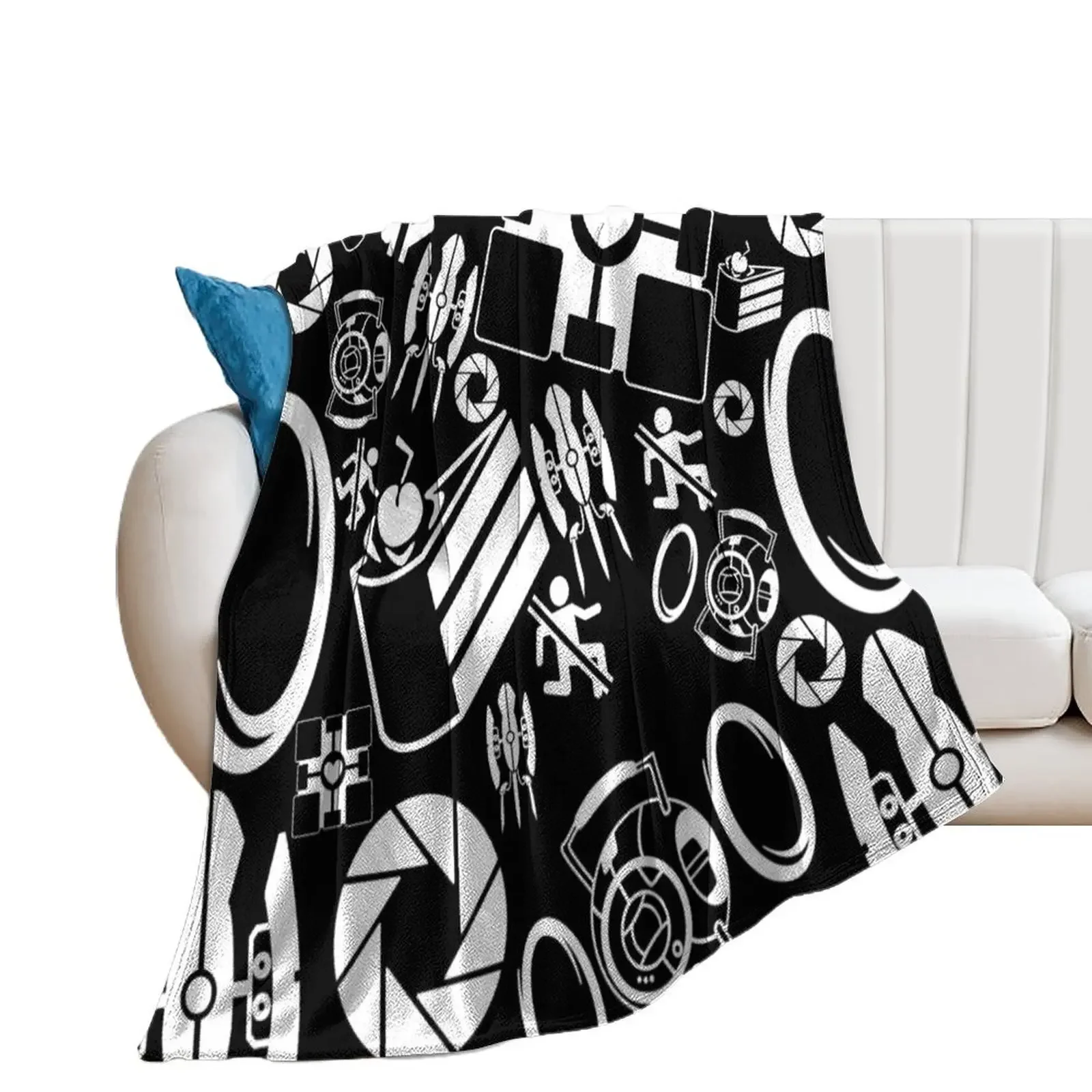 

Portal Pattern Throw Blanket anime Soft Blankets