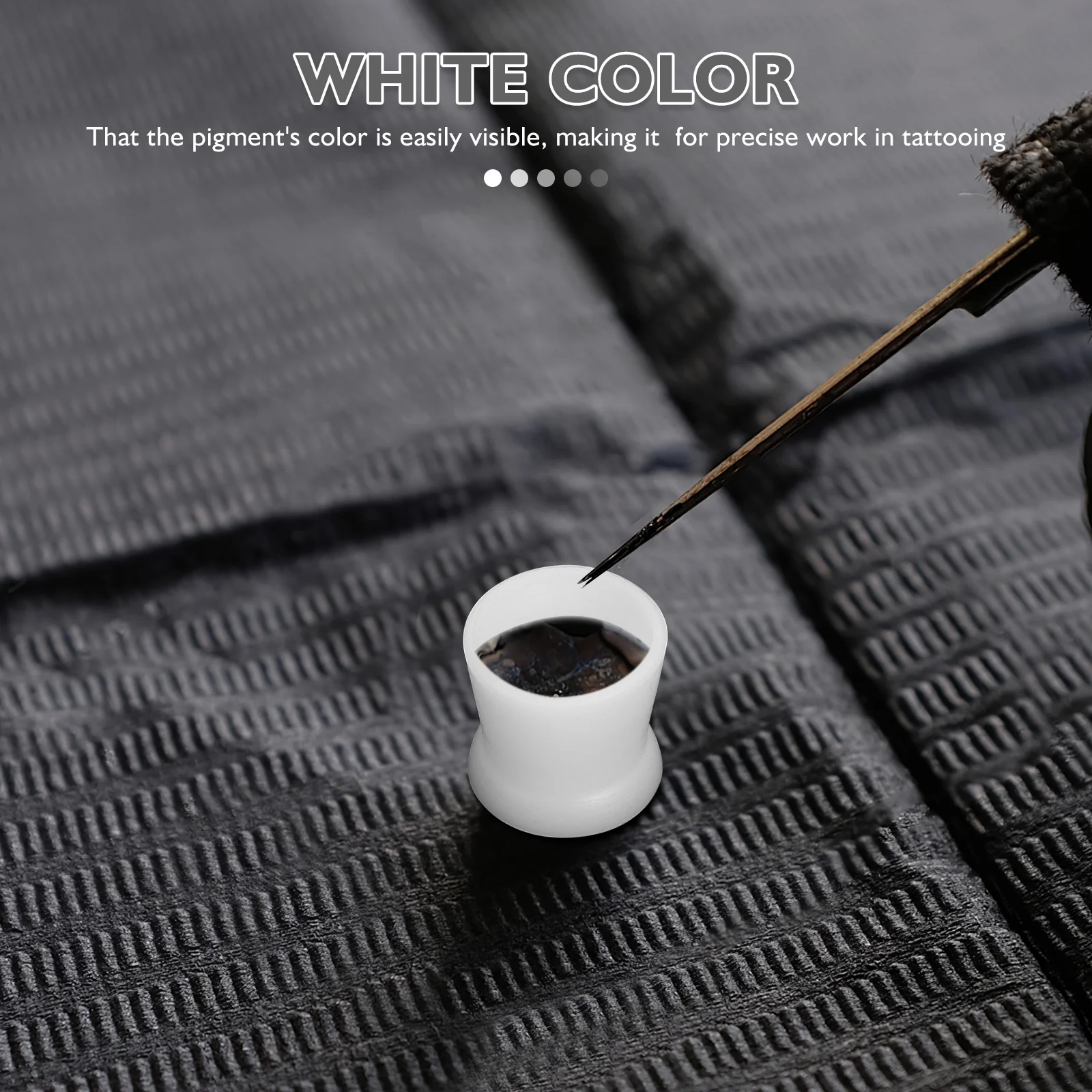 

300Pcs Durable Silicone Tattoo Ink Cups White Pigment Holder for Tattooing Microblading Makeup Pigment Use Ink Cup for Tattooing