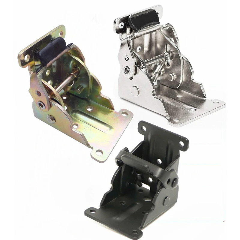 90도 접이식 가구 하드웨어 브래킷 접이식 피트 경첩 지지대 프레임 테이블 다리 피팅 자동 잠금 접이식 경첩