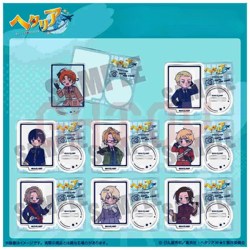 

6cm/2.36in MENEGI Peripherals Q-version Hetalia Name Half-size cube Acrylic Standing Plaque Desktop Collection Decorations Gifts