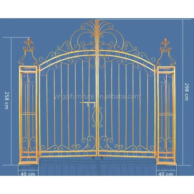 ديكور مرحلة الزفاف بوابة معدنية فرنسية #3