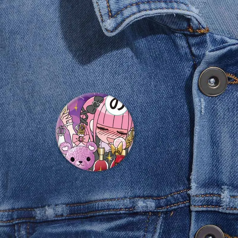 Pop Culture Figure Menhera Chan Kawaii Badge Creative Soft Button Lapel Pin Backpack Clothes Hat Brooch Accessories Jewelry Gift