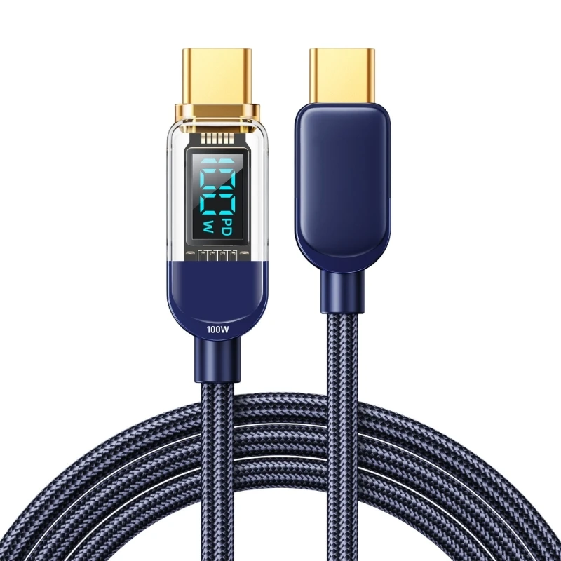 

USB to USB C Cable 66W,47.2inch USB C Cable with LED Display, USB C Charging Cable for Cellphone N2UB