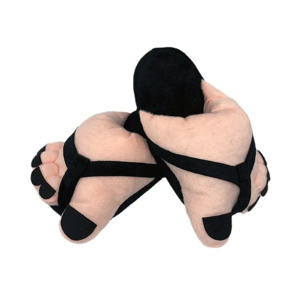 Kreative Winter-Hausschuhe für Damen und Herren, lustige Partner-Hausschuhe für große Füße, weiche, warme Baumwoll-Slipper für Zuhause – Detail 12