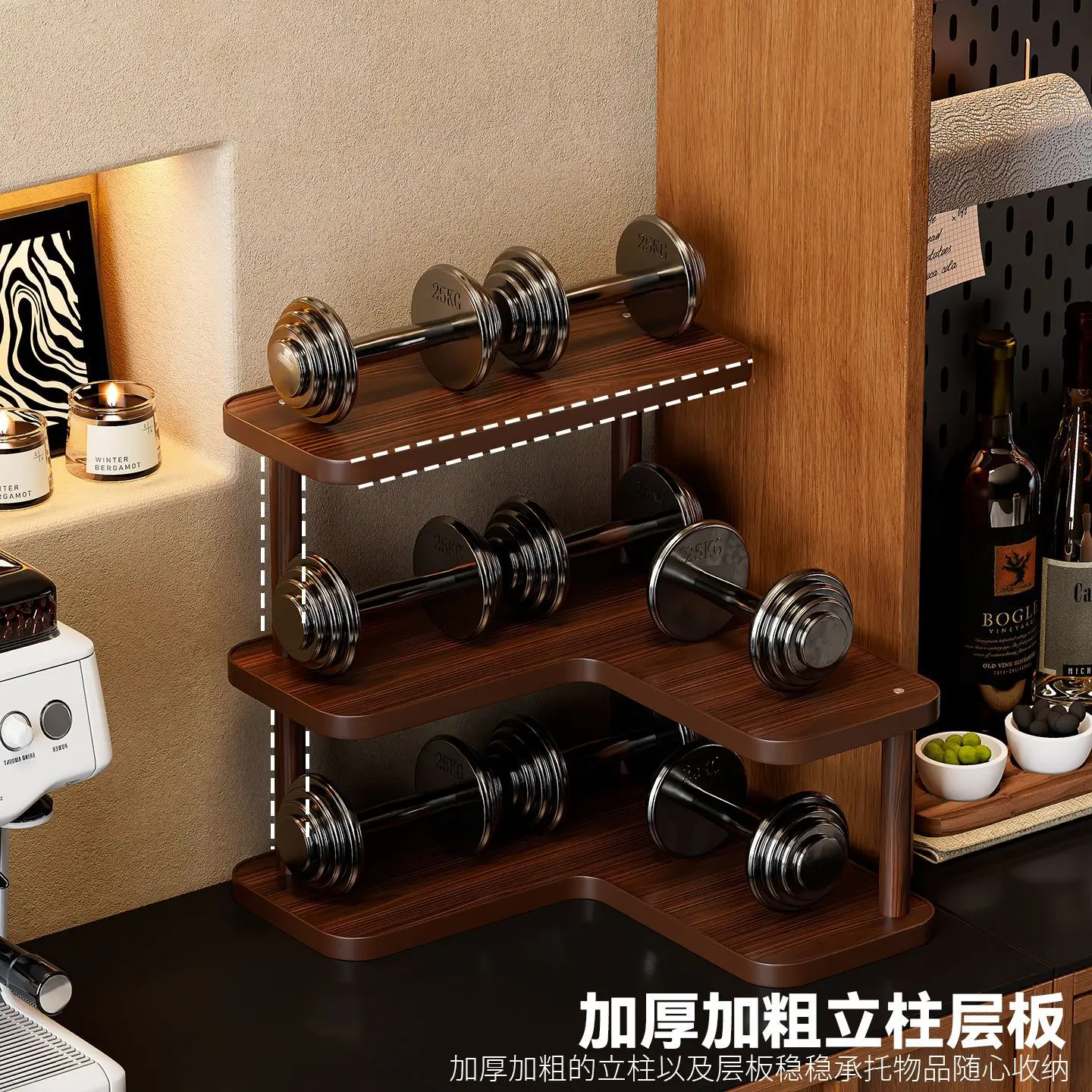 For desktop cup holder, multi-layer corner rack, desk sundries storage rack, three-layer cosmetic storage finishing rack