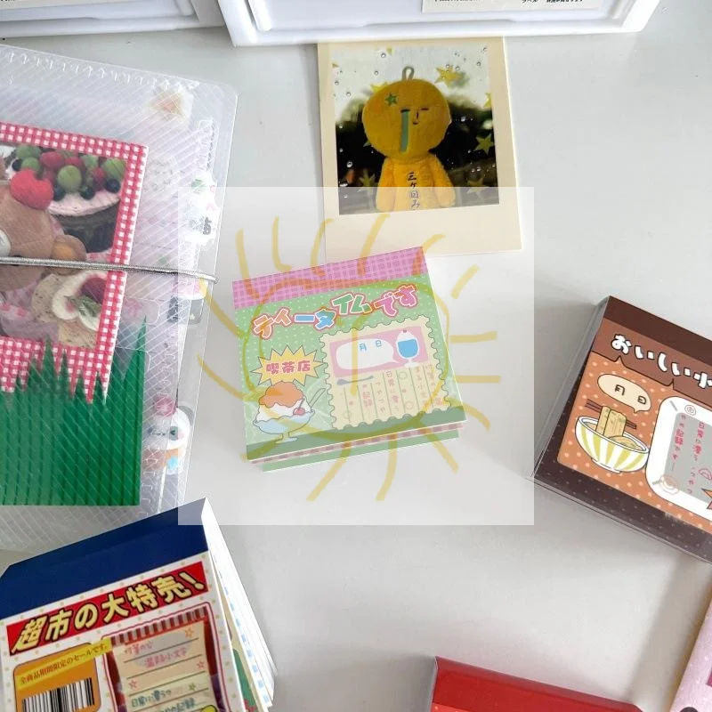 

50Sheets Japanese Style Ancient Self-adhesive Sticky Notes Message Stickers Kawaii Scrapbooking Note Stationery Supplies