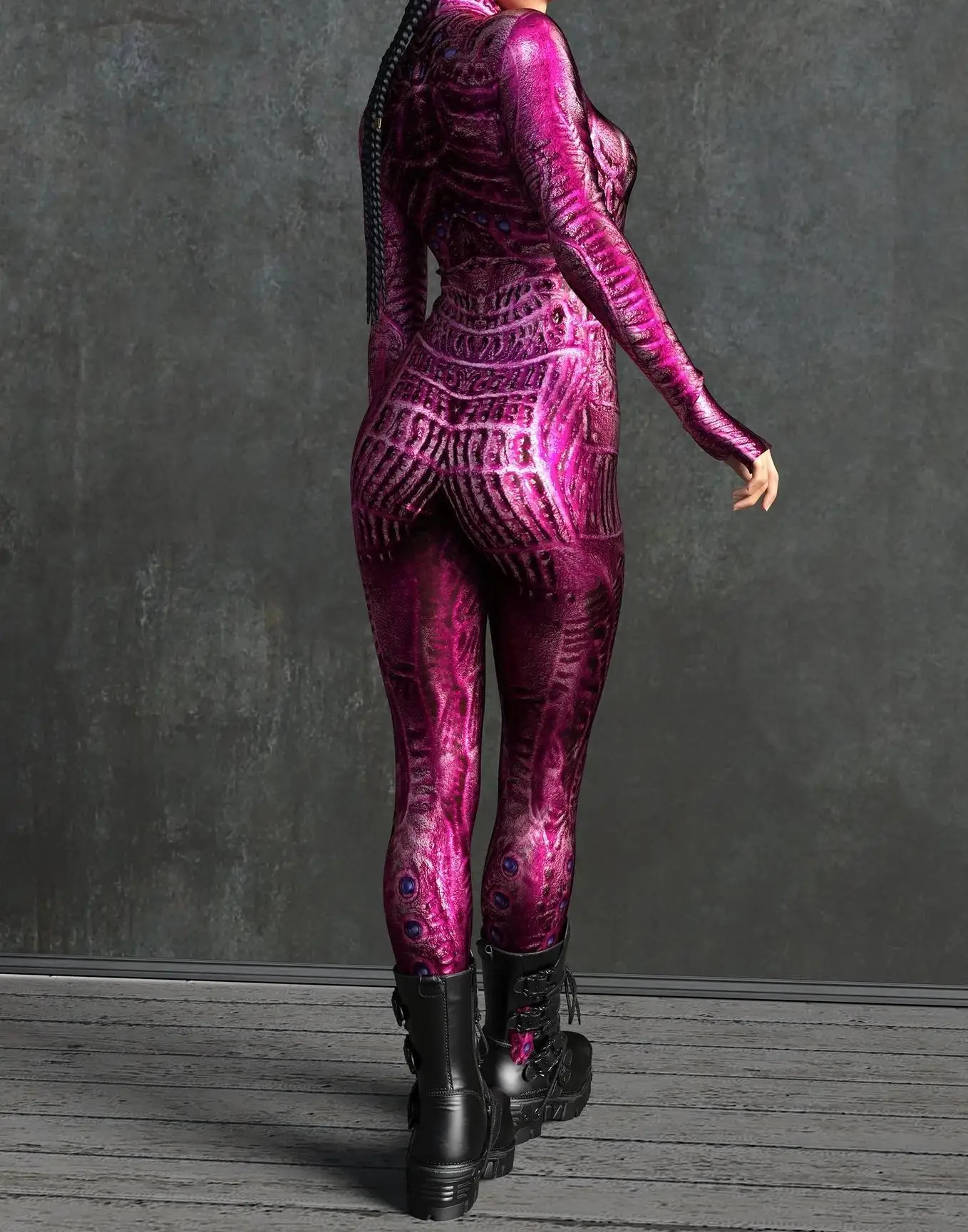 Halloween Anime Horror Spezies Cosplay Jumpsuit Terror Monster Skin Bodysuit Steampunk Party Show Anzug Unisex Rave Zentai – Detail 17