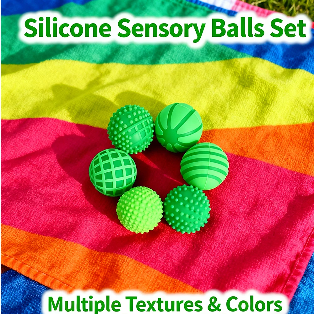 Palline magnetiche sensoriali Palline in silicone elastiche magnetiche per alleviare lo stress strutturate in silicone