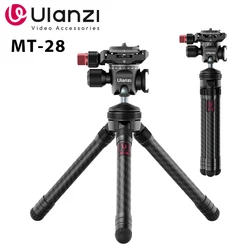 Ulanzi MT-28 Carbon Fiber Tripod U-120 Panoramic Ballhead kit 1/4'' Tripod Monopod  with cold shoe Portable Vlog Tripod