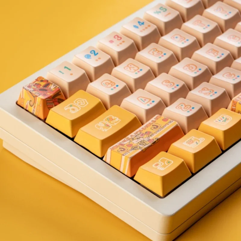 

Civilization Maya Theme Keycaps Set PBT Sublimation Cherry Profile Keycaps for Mechanical Keyboard Accessories Custom Key Caps