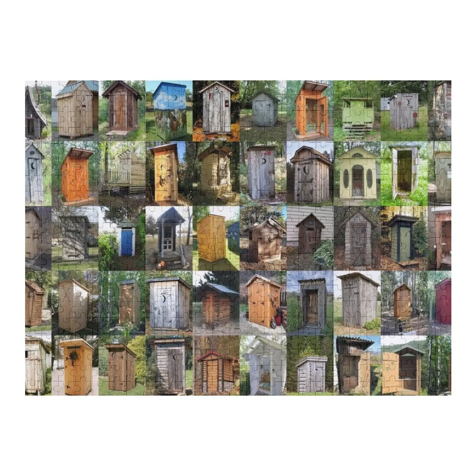 

Outhouses Jigsaw Puzzle Custom Wooden Gift Custom Name Child Toy Photo Personalized Gifts Puzzle