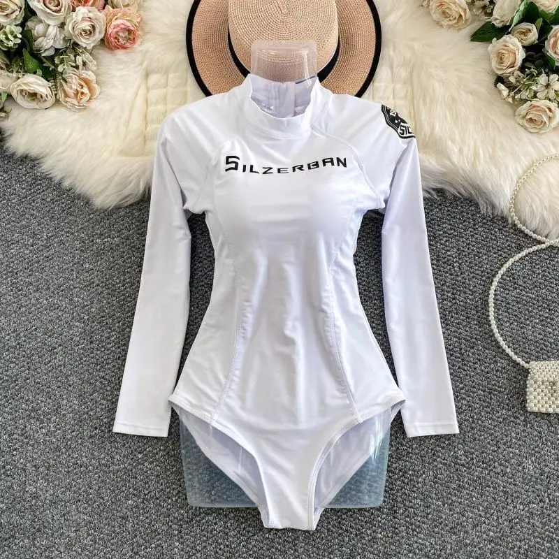 American Style Long Sleeve T-Shirt Bodysuit Women Slim Fit with Chest Pad Spicy Girl Cross-Border Southeast Asia Style