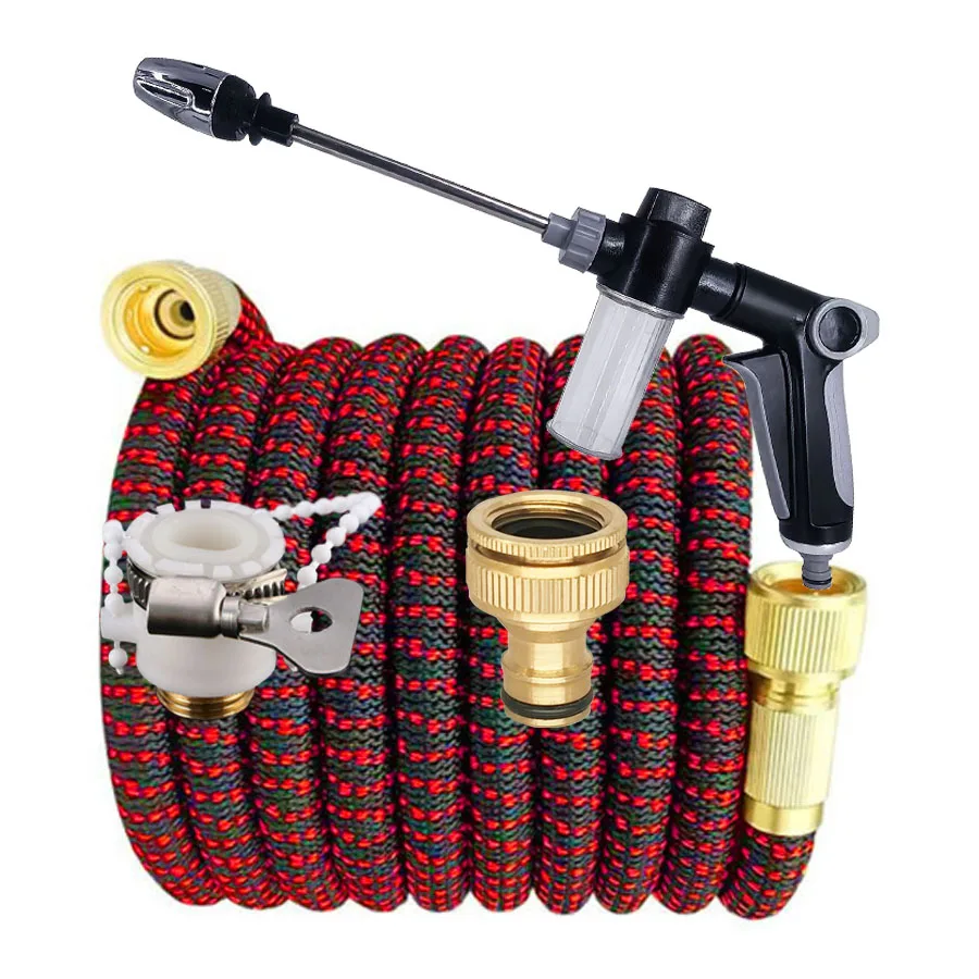 

25FT-150FT Garden Hose Expandable Magic Water Pipes Home Garden Daily Watering Tools High-Pressure Car Wash Cleaning Water Gun
