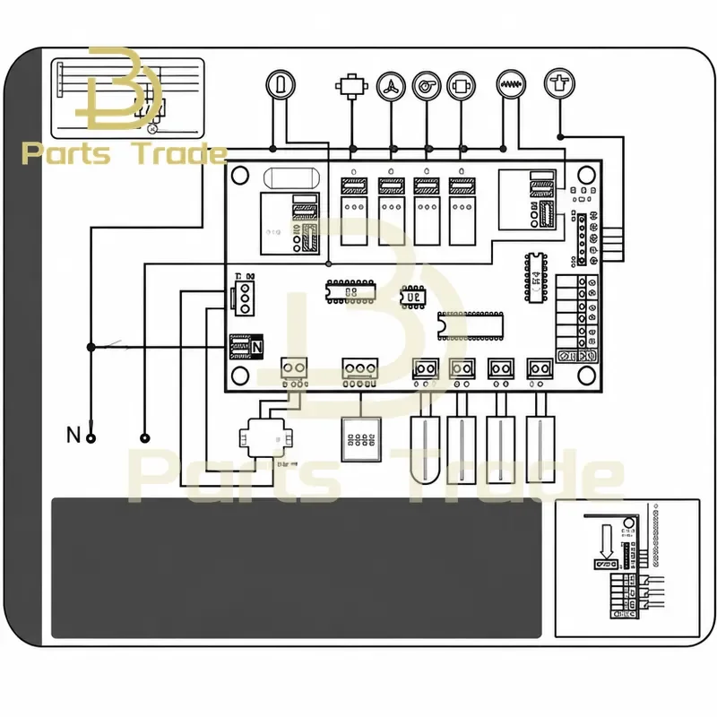 for Universal Air Source Heat Pump Water Heater Controller Display Panel Instrument Computer Board Full Set Replacement Parts
