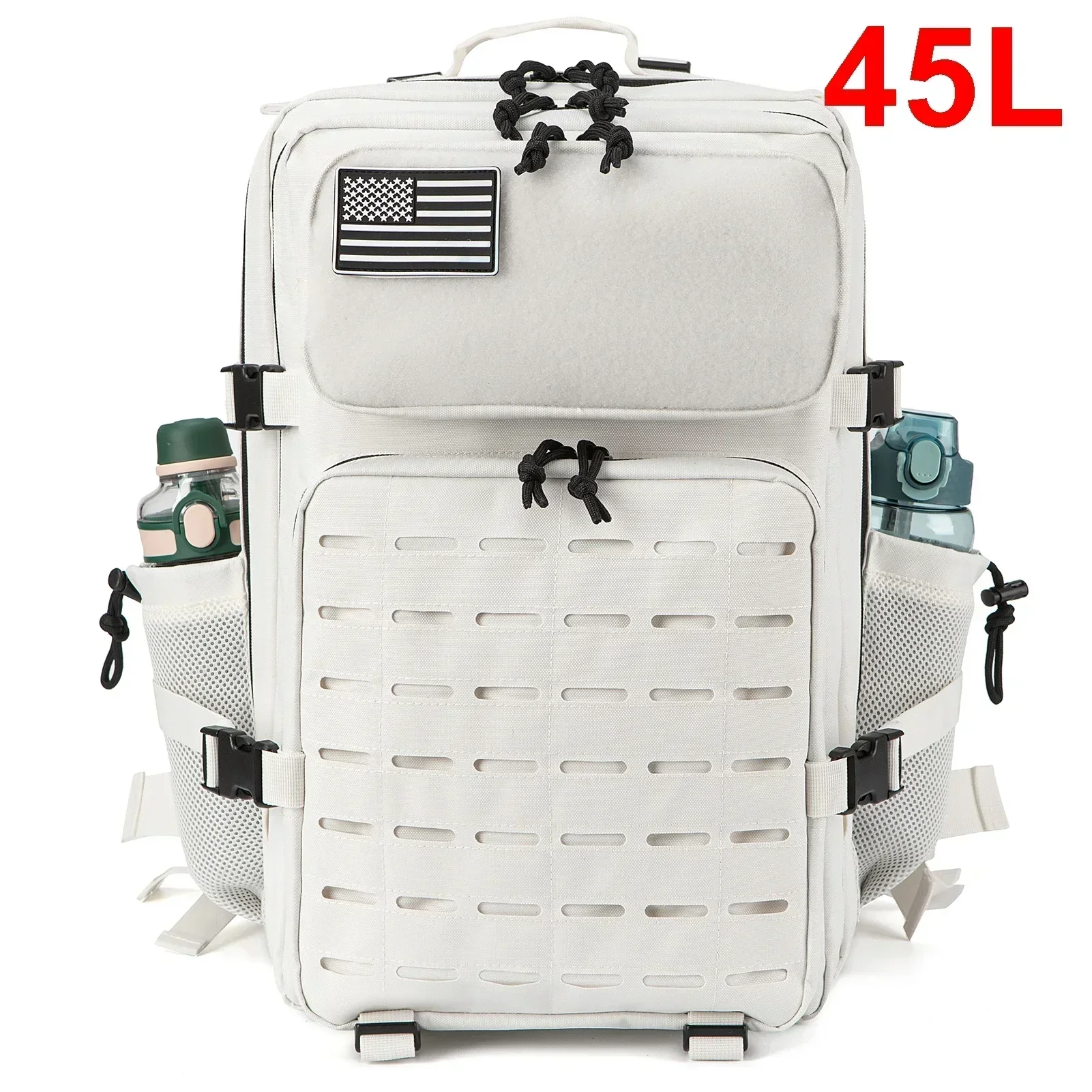 ReFire Gear 25L/45L Taktischer Rucksack Outdoor für Männer und Frauen, robuste Tasche, kleiner Schulrucksack, Wanderrucksack mit Flaschenhalter 9